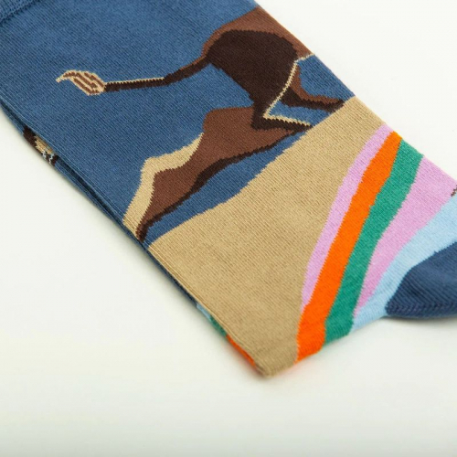 Socken Kunstwerke - Rousseau "Die schlafende Zigeunerin"